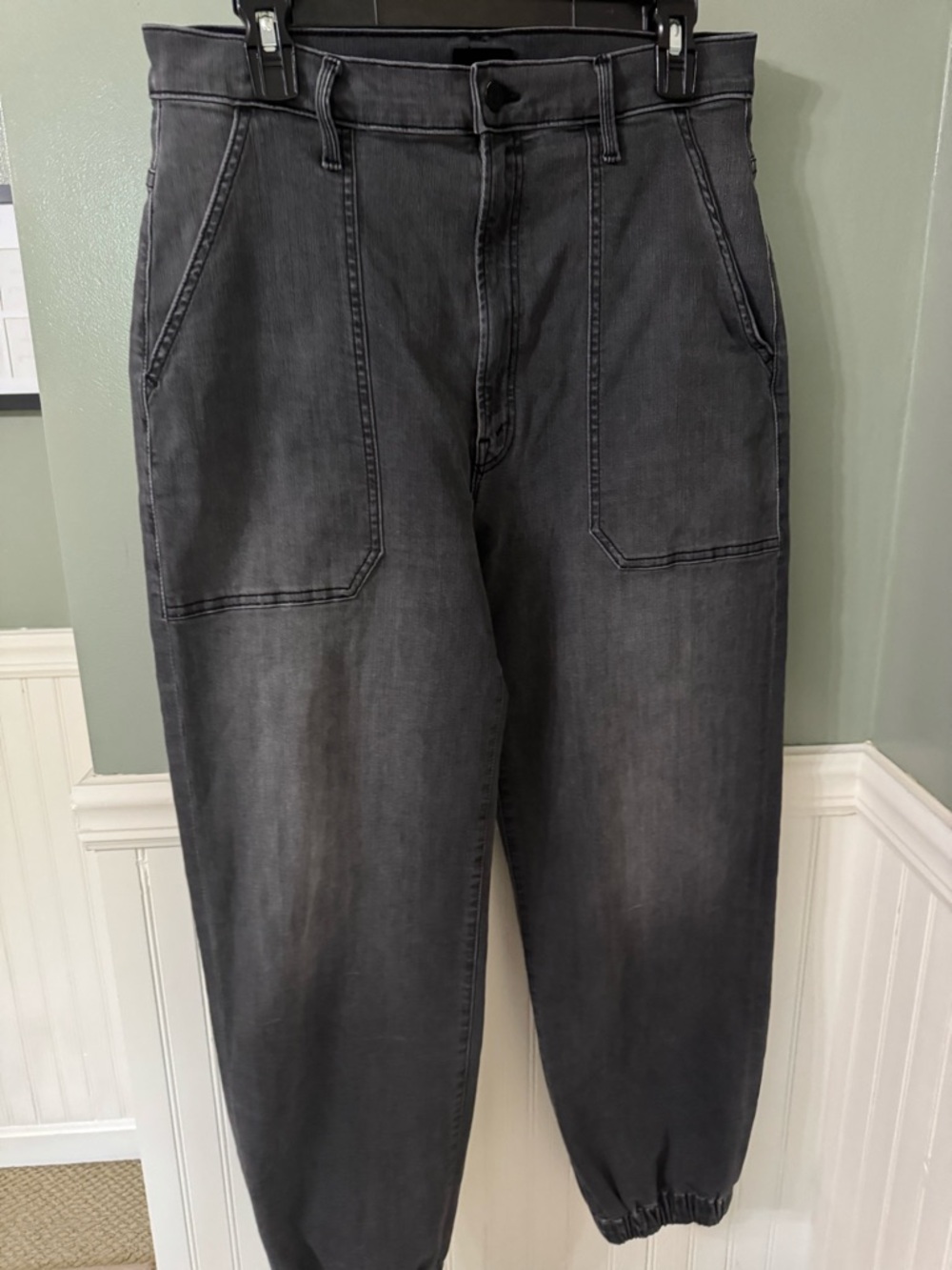 Mother The Wrapper Patch Springy High Rise Jogger Jeans Size 32 - Picture 3 of 11
